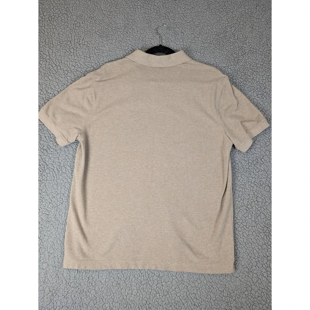 Banana Republic Mens Performance Pique Polo Shirt Brown Heather Size Large